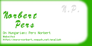 norbert pers business card